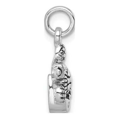Sterling Silver Crystal Hatching Turtle Pendant – view 3