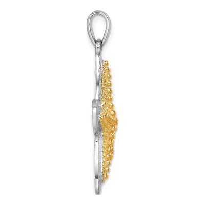 Sterling Silver Crystal Starfish Pendant – view 3