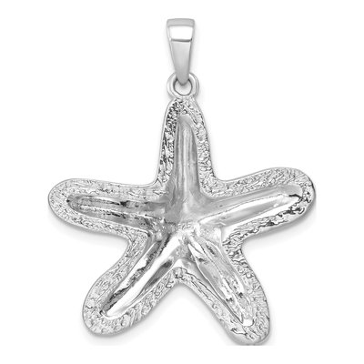 Sterling Silver Crystal Starfish Pendant – view 4