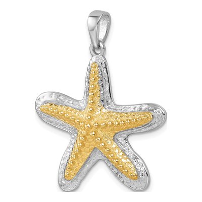 Sterling Silver Crystal Starfish Pendant – view 5