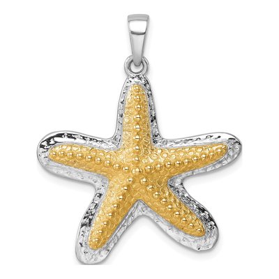 Sterling Silver Crystal Starfish Pendant