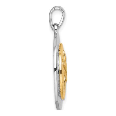 Sterling Silver Crystal Sand Dollar Pendant – view 3