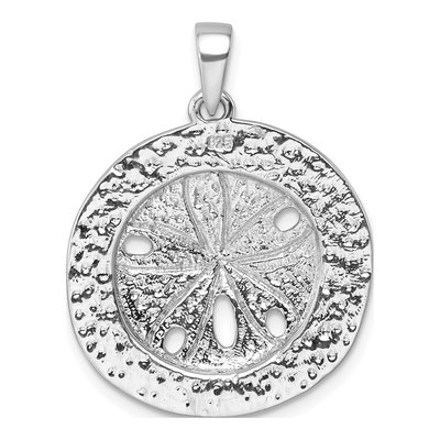 Sterling Silver Crystal Sand Dollar Pendant – view 4