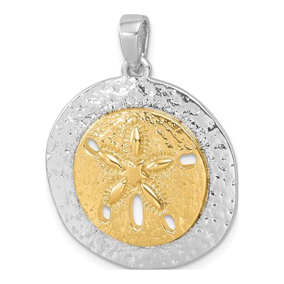 Sterling Silver Crystal Sand Dollar Pendant – view 5