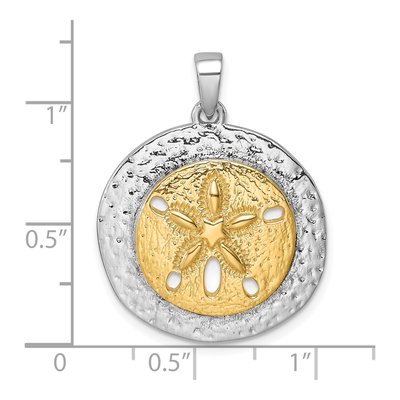 Sterling Silver Crystal Sand Dollar Pendant – view 6
