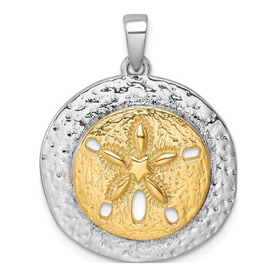 Sterling Silver Crystal Sand Dollar Pendant