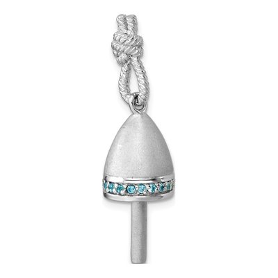 Sterling Silver CZ Buoy Pendant – view 5