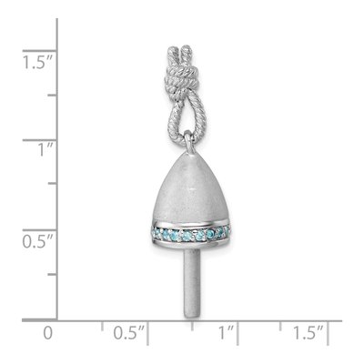 Sterling Silver CZ Buoy Pendant – view 6