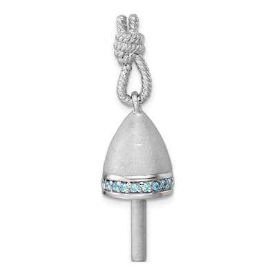 Sterling Silver CZ Buoy Pendant