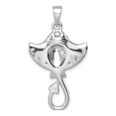 Sterling Silver CZ Sting Ray Pendant – view 4