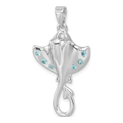 Sterling Silver CZ Sting Ray Pendant – view 5