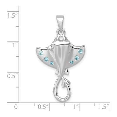 Sterling Silver CZ Sting Ray Pendant – view 6