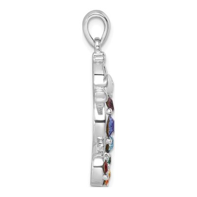 Sterling Silver Crystal Seahorse Pendant – view 3