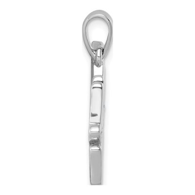 Sterling Silver Crystal Wave Pendant – view 3