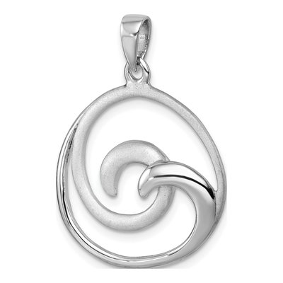 Sterling Silver Double Wave Pendant – view 5