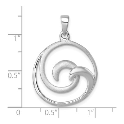 Sterling Silver Double Wave Pendant – view 6