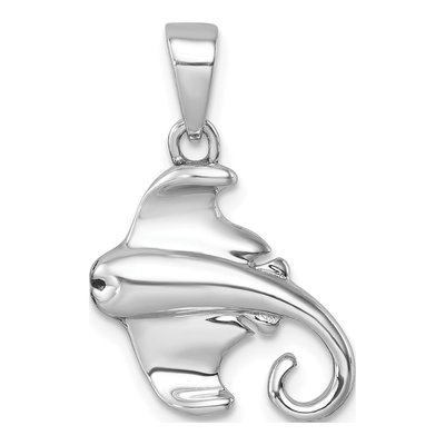 Sterling Silver Crystal Stingray Pendant – view 4