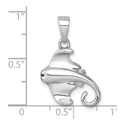 Sterling Silver Crystal Stingray Pendant – view 6