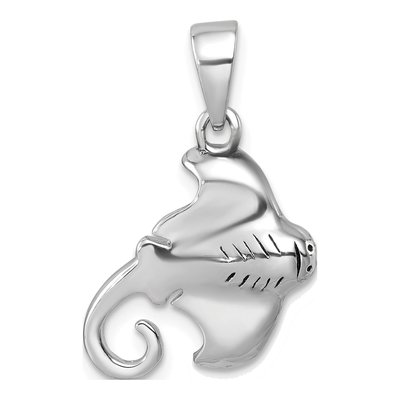 Sterling Silver Crystal Stingray Pendant