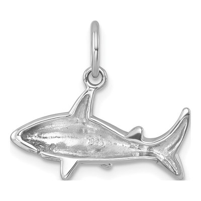 Sterling Silver Agate Shark Pendant – view 4