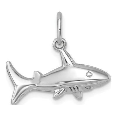 Sterling Silver Agate Shark Pendant