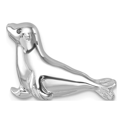 Sterling Silver CZ Sea Lion Pendant – view 5