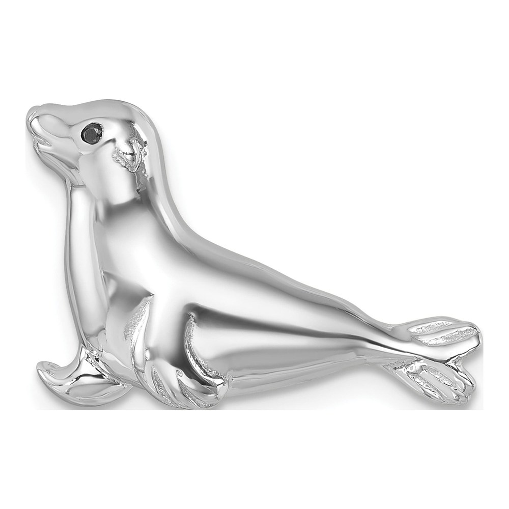 Sterling Silver Rhodium-Plated Polished Sea Lion Pendant