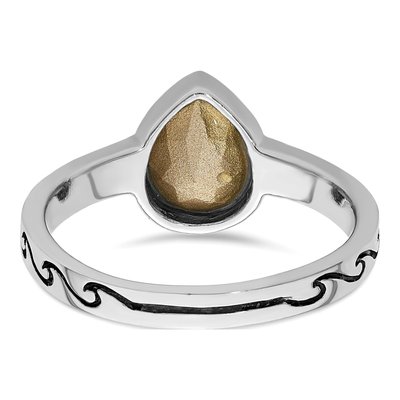 Sterling Silver Crystal Double Wave Ring – view 5