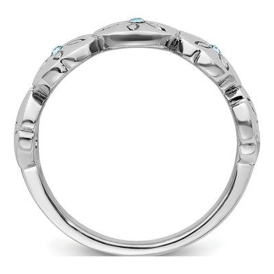 Sterling Silver Crystal Sand Dollar Ring – view 2
