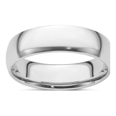 Platinum 6mm Comfort-Fit Wedding Band