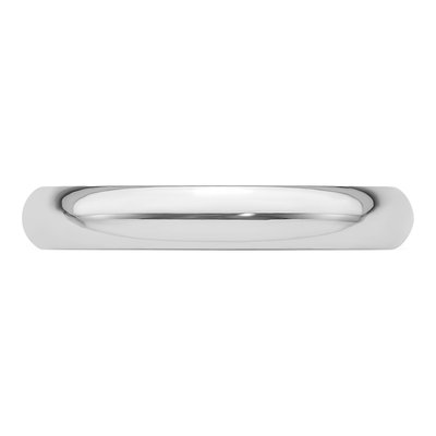 Platinum 3mm Half Round Wedding Band – view 6
