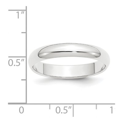 Men's Platinum 4mm Half Round Wedding Band – view 4
