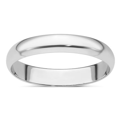 Men's Platinum 4mm Half Round Wedding Band