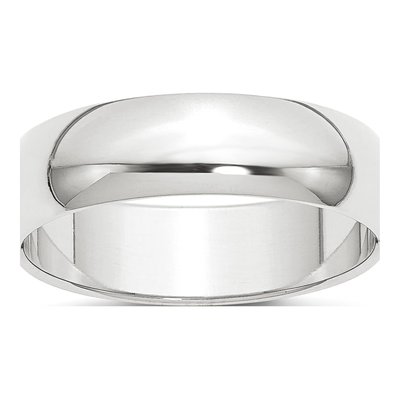 Platinum 6mm Half Round Wedding Band