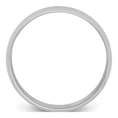 Platinum 8mm Half Round Featherweight Wedding Band – view 3