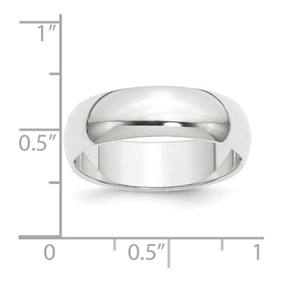 Platinum 8mm Half Round Featherweight Wedding Band – view 4