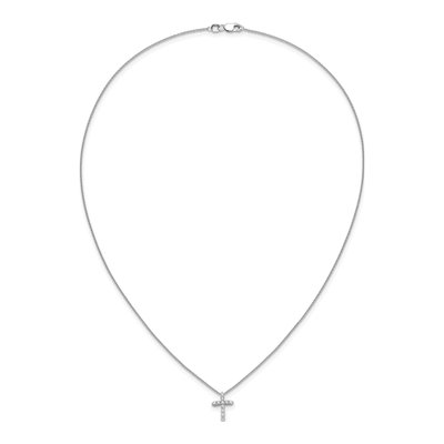 14K White Gold 1/4 ct tw Lab-Grown Diamond Cross Pendant – view 6
