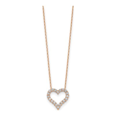 14K Rose Gold 1 ct tw Lab-Grown Diamond Necklace – view 3