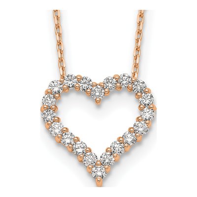 14K Rose Gold 1 ct tw Lab-Grown Diamond Necklace