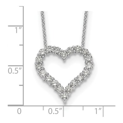 14K White Gold 1 ct tw Lab-Grown Diamond Hearts Necklace – view 7