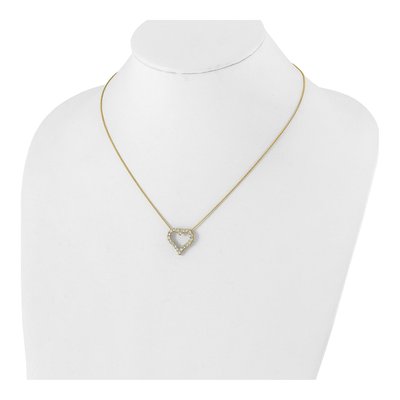 14K Yellow Gold 1 ct tw Diamond Heart Pendant Necklace – view 4