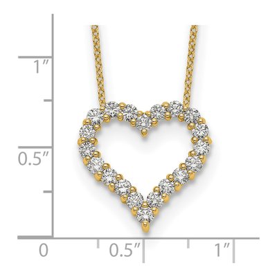 14K Yellow Gold 1 ct tw Lab-Grown Diamond Hearts Necklace – view 6