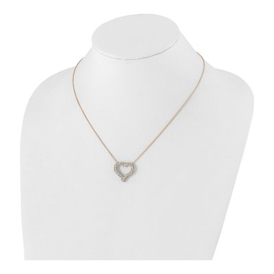 14K Rose Gold 1 1/2 ct tw Lab-Grown Diamond Open Heart Necklace – view 5
