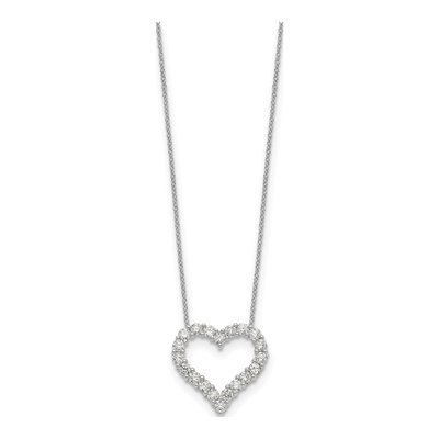14K White Gold 1.5 ct tw Diamond Heart Pendant Necklace – view 3