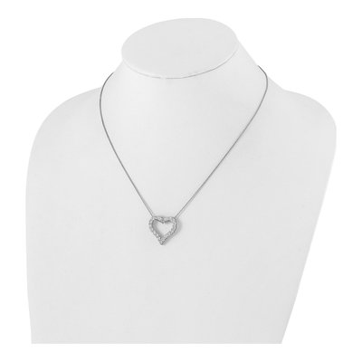 14K White Gold 2 ct tw Diamond Heart Pendant Necklace – view 4