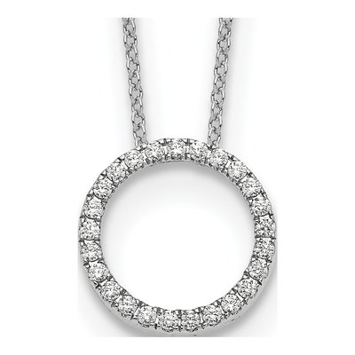 14K White Gold 1/4 ct tw Diamond Eternity Necklace
