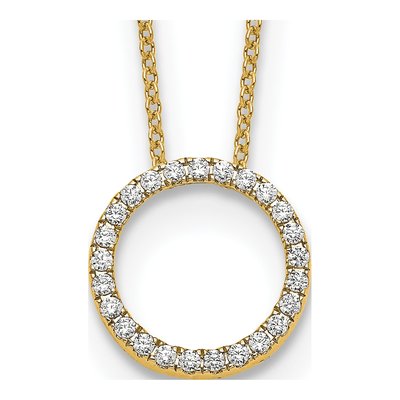 14K Yellow Gold 1/4 ct tw Lab-Grown Diamond Eternity Necklace