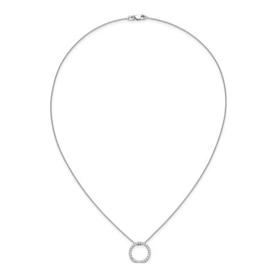 14K White Gold 1/2 ct tw Diamond Circle Necklace – view 5