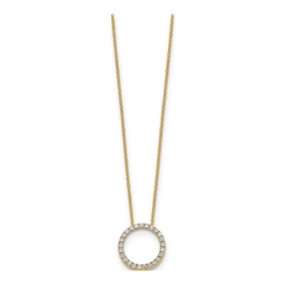 14K Yellow Gold 1/2 ct tw Diamond Eternity Necklace – view 3