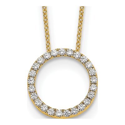 14K Yellow Gold 1/2 ct tw Diamond Eternity Necklace